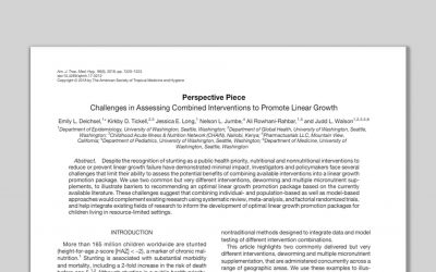 Challenges in Assessing Combined Interventions to Promote Linear Growth