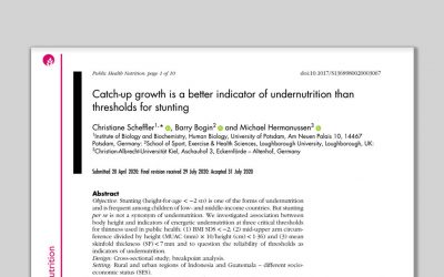 Catch-up growth is a better indicator of undernutrition than thresholds for stunting