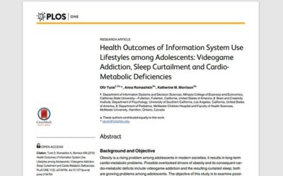 Health outcomes of information system use lifestyles among adolescents: Videogame addiction, sleep curtailment and cardio-metabolic deficiencies
