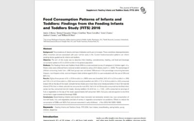 Food consumption patterns of infants and toddlers: Findings from the feeding infants and toddlers study (FITS) 2016