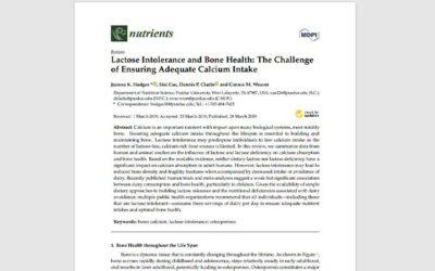 Lactose intolerance and bone health: The challenge of ensuring adequate calcium intake