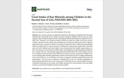 Usual intake of key minerals among children in the second year of life, NHANES 2003–2012