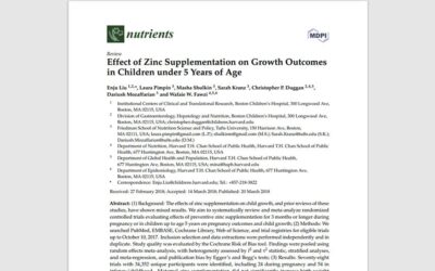 Effect of zinc supplementation on growth outcomes in children under 5 years of age