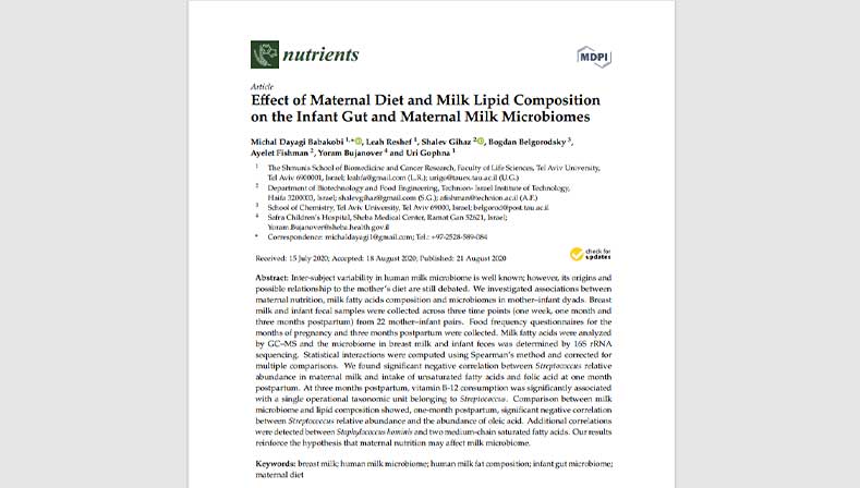 Effect-of-maternal-diet-and-milk-lipid-composition-on-the-infant-gut-and-maternal-milk-microbiomes