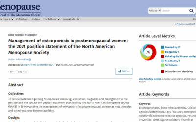 ¿Conoces la Sociedad Norte Americana para la Menopausia? Revisa sus últimas posturas sobre el manejo de la osteoporosis en la mujer